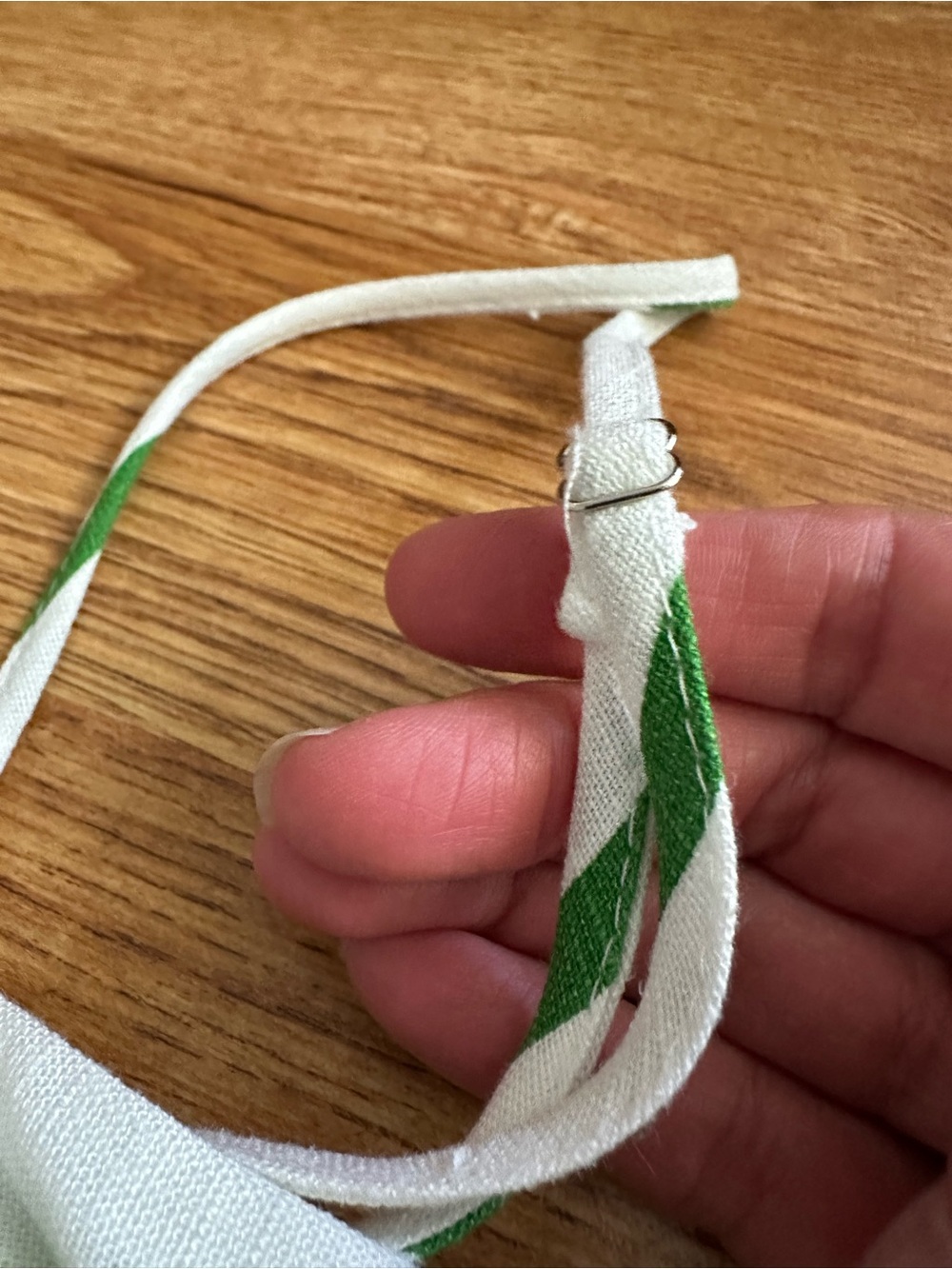 By the River White Green Stripe Maxi Dress M Open Back - Picture 5 of 14